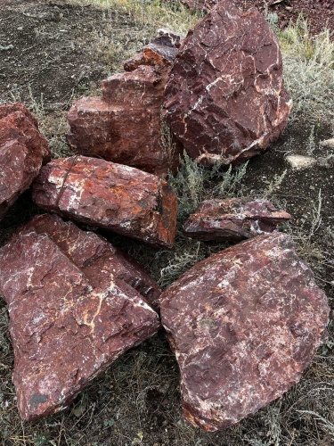 Ландшафтные глыбы красно-фиолетовые 200-1000 килограмм купить в Артёмовском